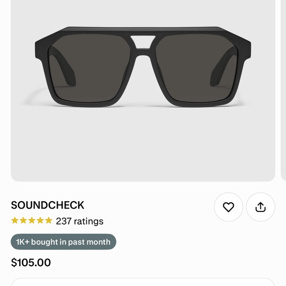 Quay Australia Accessories - Quay Australia Black Soundcheck Sunglasses